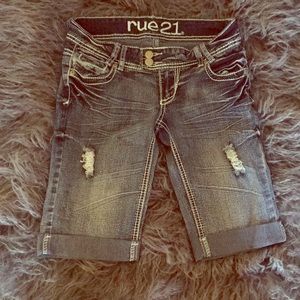Rue 21 Bermuda Jean Shorts